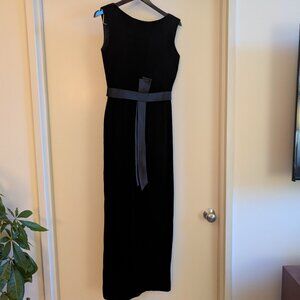 1950s/60s vintage black velvet gown